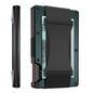 Dark green Slim RFID Blocking Aluminum Card Holder - Metal Wallet with Cash Strap Minimalist Card Case