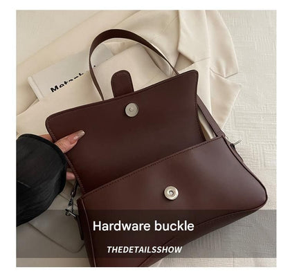 Black Fashion Retro Crossbody Bag French Chic Small Shoulder Bag Women’s Baguette Underarm Bag