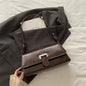 Coffee color French Chic Baguette Shoulder Bag Women’s Minimalist Crossbody Bag with Premium Feel