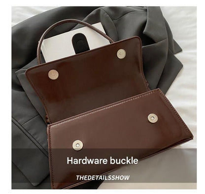 Coffee color French Chic Baguette Shoulder Bag Women’s Minimalist Crossbody Bag with Premium Feel