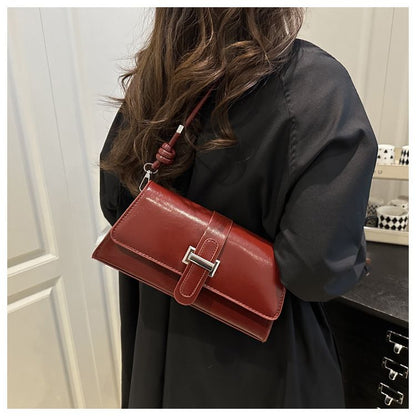 Coffee color French Chic Baguette Shoulder Bag Women’s Minimalist Crossbody Bag with Premium Feel