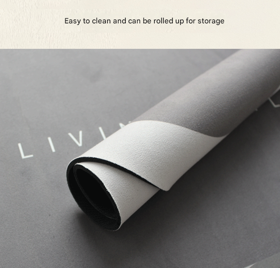 Black Kitchen Countertop Drainage Mat Absorbent Quick Dry Tech Velvet Dish Drying Pad 40x60cm(CD0076-4)