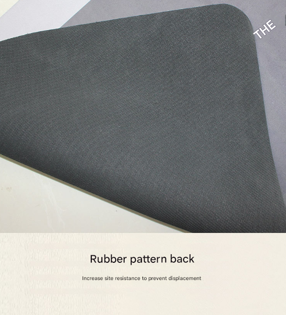 Grey Kitchen Countertop Drainage Mat Absorbent Quick Dry Tech Velvet Dish Drying Pad 40x60cm(CD0077-1)