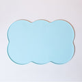 3-Piece Blue Silicone Placemat Set Cloud Shape Non-Slip Heat Resistant Kids Dining Mat