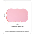 3-Piece Grey Silicone Placemat Set Cloud Shape Non-Slip Heat Resistant Kids Dining Mat