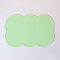 3-Piece Green Silicone Placemat Set Cloud Shape Non-Slip Heat Resistant Kids Dining Mat