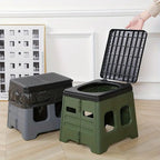 Grey Portable Folding Toilet Stool Outdoor Camping Car Emergency Portable Potty Chair