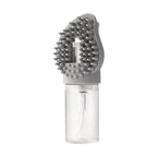 Grey Pet Shampoo Brush Silicone Foaming Massage Comb Dog Cat Bathing Grooming Tool
