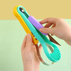 2-Piece Fruit Carving Tool Set Melon Baller Scoop Knife Stainless Steel(Yellow, blue and green)