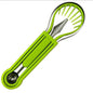 2-Piece Fruit Carving Tool Set Melon Baller Scoop Knife Stainless Steel(Green)