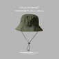 Army green Packable Bucket Hat Unisex Wide Brim Foldable Sun Protection Hiking Travel Cap