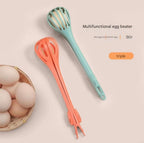 Blue  2-Piece 3-in-1 Multi-Functional Egg Whisk & Food Tongs Set