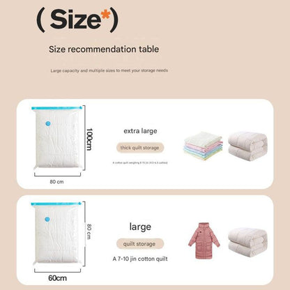 Vacuum Compression Storage Bags 6 Piece Set with Hand Pump for Clothes Bedding Travel