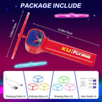 Red LED Light Up Flying Disc Cat Toy Interactive UFO Launcher with Replacement Discs