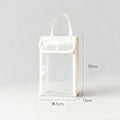 3 PCS White Wall Mounted Transparent Tissue Storage Bag Waterproof Hanging Holder with Adhesive Hook