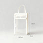 3 PCS White Wall Mounted Transparent Tissue Storage Bag Waterproof Hanging Holder with Adhesive Hook