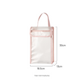 3 PCS Pink Wall Mounted Transparent Tissue Storage Bag Waterproof Hanging Holder with Adhesive Hook