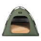 Green All-Weather Portable Pet Tent with Dual-Sided Cushion & Insect-Proof Mesh – S Size 40 x 40 x 35 cm, Waterproof & Sun-Proof Outdoor Four Corner Dome Kennel for Dogs & Cats Travel Camping