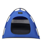 Blue All-Weather Portable Pet Tent with Dual-Sided Cushion & Insect-Proof Mesh – S Size 40 x 40 x 35 cm, Waterproof & Sun-Proof Outdoor Four Corner Dome Kennel for Dogs & Cats Travel Camping