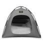 Grey All-Weather Portable Pet Tent with Dual-Sided Cushion & Insect-Proof Mesh – S Size 40 x 40 x 35 cm, Waterproof & Sun-Proof Outdoor Four Corner Dome Kennel for Dogs & Cats Travel Camping