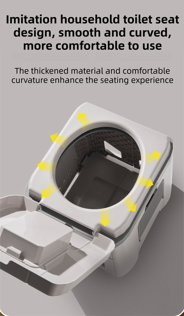 Portable Travel Toilet with Integrated Dual Storage Wings & Odor-Proof Lid – Ergonomic Reusable Foldable Commode with 12.7cm Folding Height for Car Travel & Outdoor Use (Sandy)