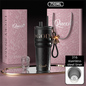 710ML Black Luxury Gradient Textured Aurora Starry Night Insulated Travel Mug (Bow Pendant Gift Box) – 316 Stainless Steel Car Coffee Tumbler with Pop-Up Straw Dual Lid, Sinking Tea Infuser Ball and Cup Sleeve