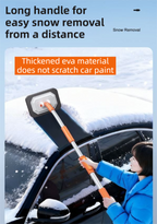 Orange 21° Curved Car Wash Mop and Snow Scraper with 180°Rotating Detachable Pole & 2 x Extra Large Microfiber Brush Cover – 3 Section Telescopic (58–118 CM) Aluminum Alloy Cleaning Brush for Vehicle and Home Care