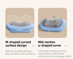Grey Wireless Rechargeable Cervical & Lumbar Massager Pillow with 4 High/Low Massage Points, 42°C Constant Heat, 3 Speeds and Adjustable Strap – Multifunctional Shiatsu Back Massage Cushion for Neck Waist Shoulder Relief