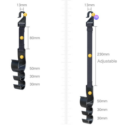 2PCS Multifunctional Car Seat Back Triple Hooks Organizer for Purses Umbrellas and Bags – Heavy Duty 15kg Easy Install Headrest Hangers for Car Interior Storage