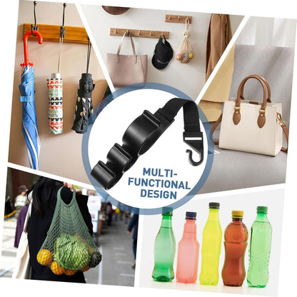 2PCS Multifunctional Car Seat Back Triple Hooks Organizer for Purses Umbrellas Bags – Heavy Duty 15kg Easy Install Headrest Hangers for Car Interior Storage, Adjustable 23cm