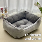 50x40x15CM Grey Premium Plush Pet Bed and Cozy Cushion Mat with Removable Flannel Cover & Non-Slip Waterproof Oxford Bottom for Cats Dogs Car & Home Universal Use