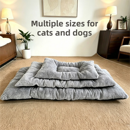 60 x 120CM Large Plush Pet Bed Mat for Dogs & Cats – Light Grey Double-Sided Soft Cushion, Breathable Moisture-Resistant Sleeping Pad for Small, Medium & Large Pets