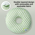 Green 30CM Round Ear Protection Pillow with Hole Design – Milk Silk Removable Cover and PP Cotton Core, Side Sleeper Pillow & Neck Support Cushion for Ear Pressure Relief