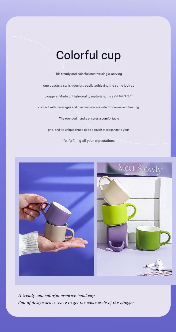 5-piece "Colorful One-Shot Mug" Ceramic Mug Set – Nordic color scheme, smooth handle, rounded rim, exquisite gift box – 80ml mini mugs, suitable for coffee, tea, espresso, and as a perfect gift.