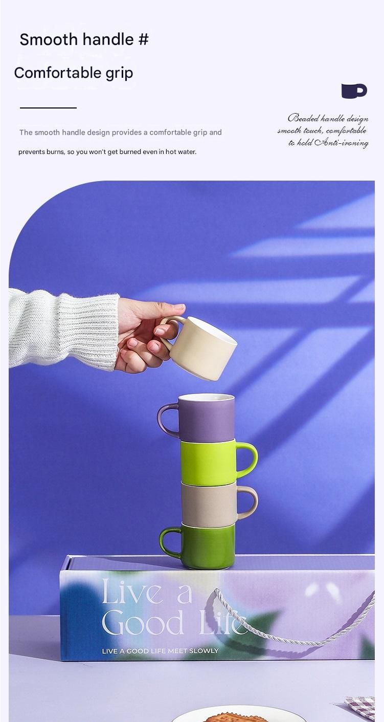5-piece "Colorful One-Shot Mug" Ceramic Mug Set – Nordic color scheme, smooth handle, rounded rim, exquisite gift box – 80ml mini mugs, suitable for coffee, tea, espresso, and as a perfect gift.