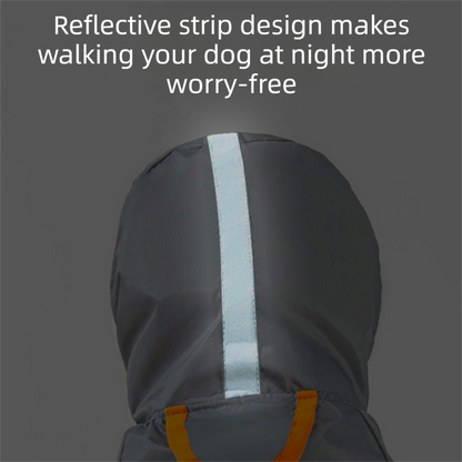 Grey and Green XS size Dog Raincoat with Leash Access and Transparent Hood - Waterproof Full Body Pet Rain Suit for Small and Medium Dogs, Reflective Trim, Removable Tail Cover, Outdoor Walking Apparel