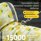 3-piece Dog Rainy Day Care Set with  Yellow L size Waterproof Raincoat, 30x30cm Paw Towel and 70x140cm Pet Bath Towel, Quick-Dry Pet Rain Protection Kit for Small and Medium Dogs