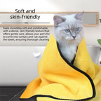 3-piece Dog Rainy Day Care Set with  Yellow L size Waterproof Raincoat, 30x30cm Paw Towel and 70x140cm Pet Bath Towel, Quick-Dry Pet Rain Protection Kit for Small and Medium Dogs