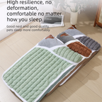 Green S size Luxury Plush Pet Sleeping Mat, Thickened Warm Pet Bed Cushion for Dogs and Cats, Soft Fabric Pet Sofa Pad with Non-Slip Waterproof Base