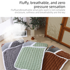 Green XL size Luxury Plush Pet Sleeping Mat, Thickened Warm Pet Bed Cushion for Dogs and Cats, Soft Fabric Pet Sofa Pad with Non-Slip Waterproof Base