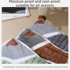 Grey S size Luxury Plush Pet Sleeping Mat, Thickened Warm Pet Bed Cushion for Dogs and Cats, Soft Fabric Pet Sofa Pad with Non-Slip Waterproof Base
