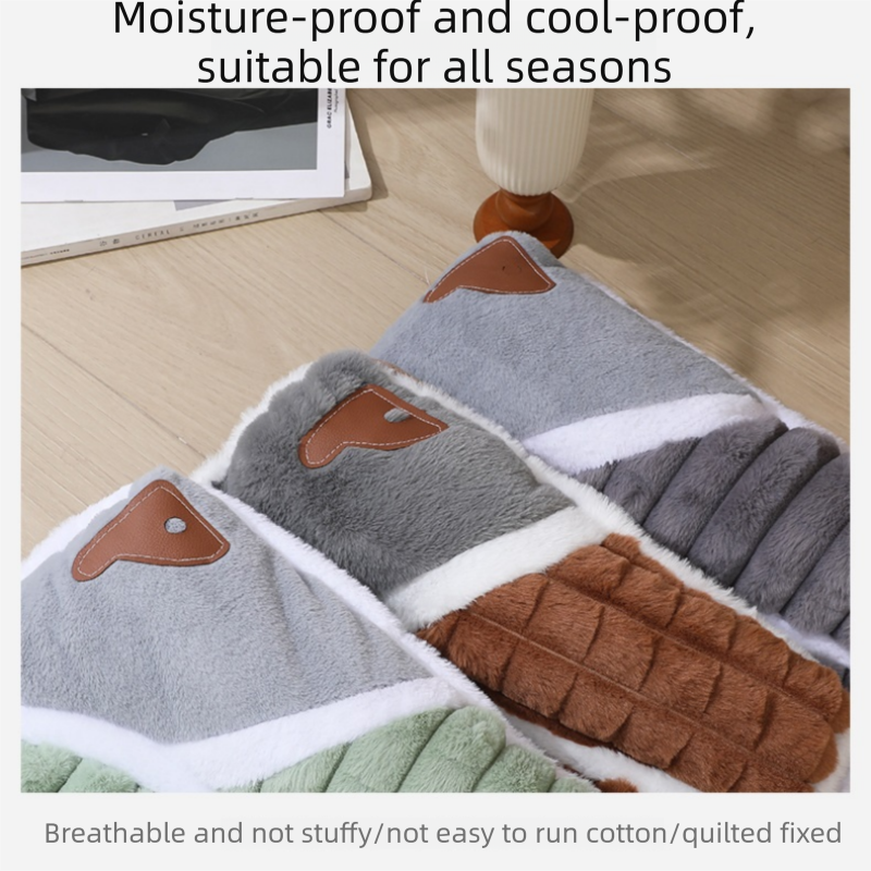 Brown L size Luxury Plush Pet Sleeping Mat, Thickened Warm Pet Bed Cushion for Dogs and Cats, Soft Fabric Pet Sofa Pad with Non-Slip Waterproof Base