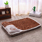 Brown XL size Luxury Plush Pet Sleeping Mat, Thickened Warm Pet Bed Cushion for Dogs and Cats, Soft Fabric Pet Sofa Pad with Non-Slip Waterproof Base