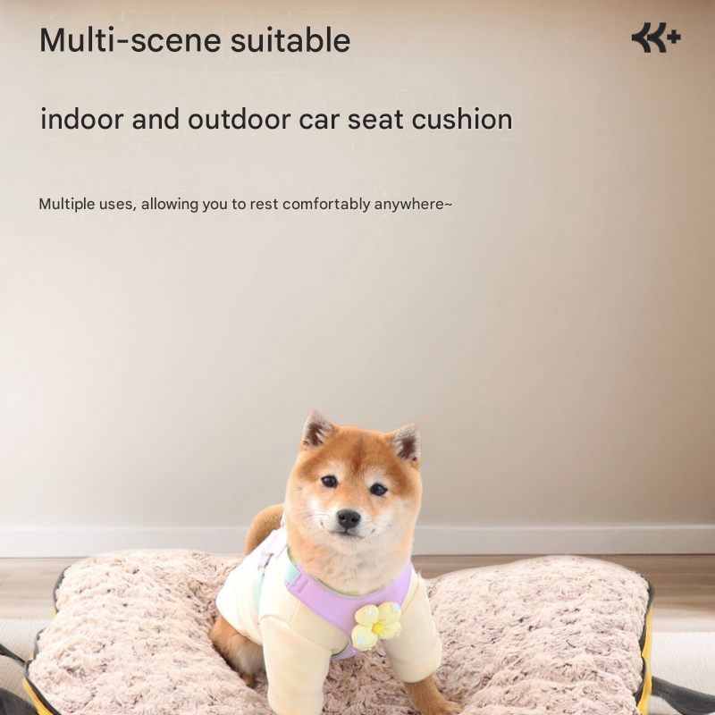 Green  S size Portable Foldable Pet Bed Mat – Waterproof Travel Dog Bed and Cat Cushion with Carry Handles, Removable Washable Cover, Plush Comfort Padding for Indoor and Outdoor Use