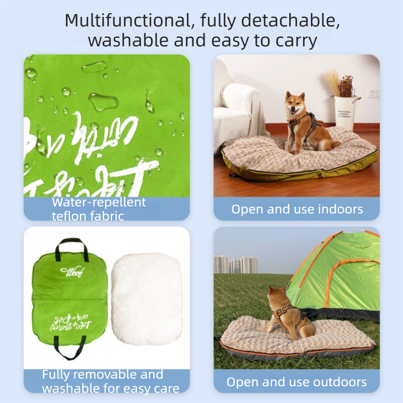 3-Piece Grey Winter Pet Outdoor Travel  Set – grey s size Reflective Dog Puffer Jacket, grey 3m Retractable Leash & grey Portable Foldable Dog Bed