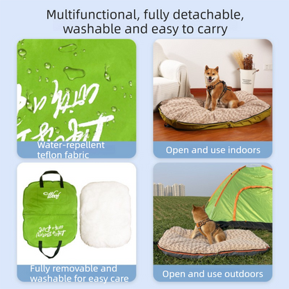 3-Piece Grey Winter Pet Outdoor Travel  Set – grey s size Reflective Dog Puffer Jacket, grey 3m Retractable Leash & grey Portable Foldable Dog Bed