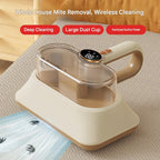Blue Cordless UV-C Mite Remover Vacuum - 400ml Dust Cup, High-Frequency Tapping, Ergonomic Handle, Deep Cleaning for Bedding carpet Sofa Pet Hair