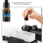 Winter Home Cleaning Comfort Kit - White Retro Train Aromatherapy Humidifier and White Cordless UV Mite Remover Vacuum - 300ml Ultrasonic Mist with Jellyfish Smoke Ring, 400ml Dust Cup, LED Night Light, Remote Control for Bedroom and Bedding Cleaning