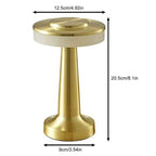 Gold Rechargeable UFO Table Lamp Touch Control LED Bedside Night Light, Cordless Mushroom Desk Lamp for Bedroom Living Room Restaurant Bar Camping
