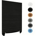 60 x 150 CM Black Self-Adhesive Pleated Window Blinds (2 Packs) - No-Drill Cuttable Light Filtering Shading Blinds